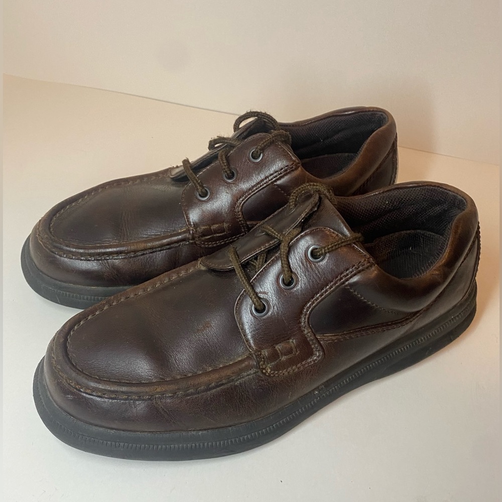 H18784 10M Hush Puppies Gus Lace Men's Walking Shoes Dark Brown